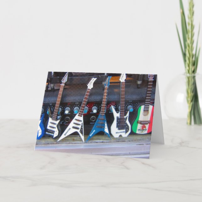 Hollywood Guitars Karte (Vorderseite)