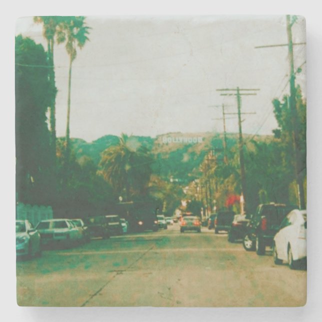 Hollywood Hills Steinuntersetzer (Vorderseite)
