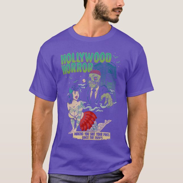 Hollywood Horror BMovie Madness Girl T-Shirt (Vorderseite)
