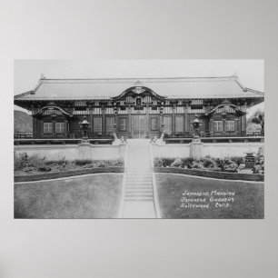 Hollywood, japanische Villa CAs in den Gärten Poster