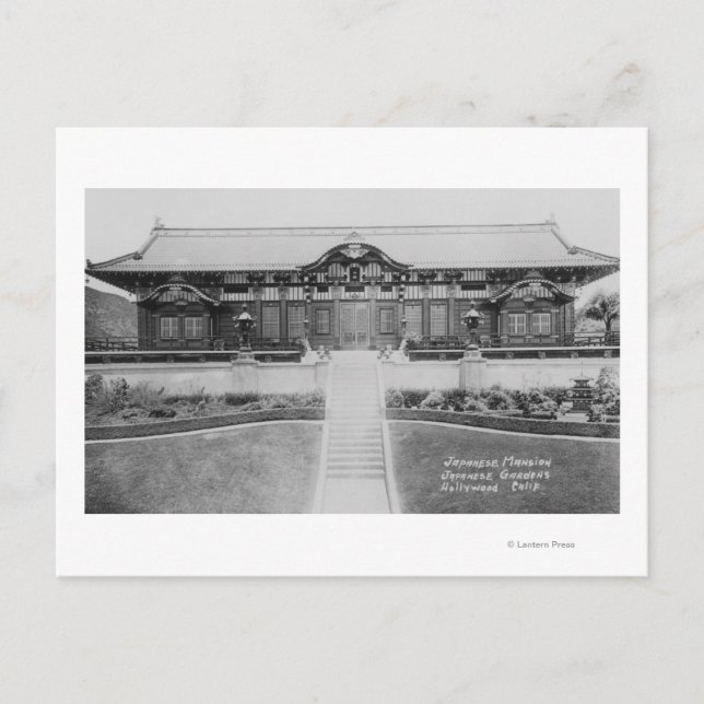Hollywood, japanische Villa CAs in den Gärten Postkarte (Vorderseite)