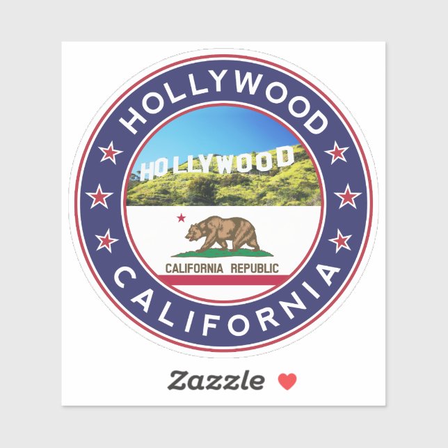 Hollywood, Kalifornien Aufkleber (Blatt)