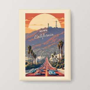Hollywood Kalifornien Button