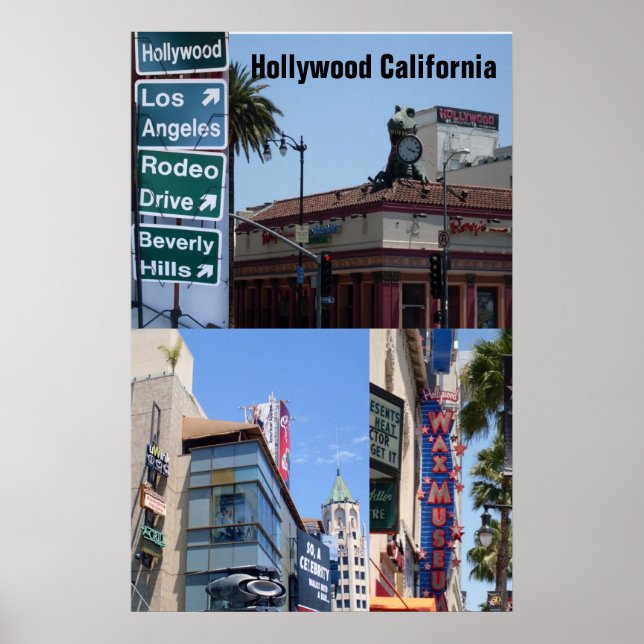 HOLLYWOOD, KALIFORNIEN-Plakat Poster (Vorne)