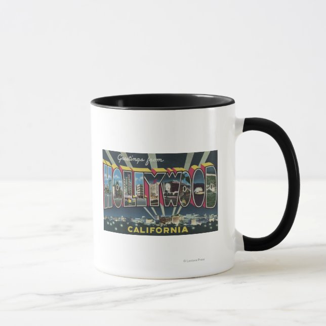 Hollywood, KalifornienGroße Buchstabenszenen Tasse (Rechts)