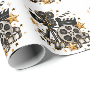 Hollywood-Kino-Abend-Geburtstag Geschenkpapier