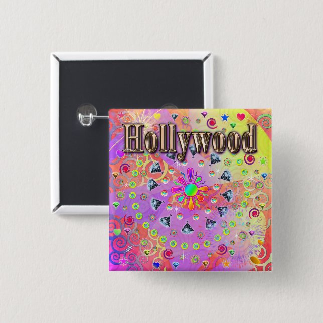 Hollywood Lucky Golden Button (Vorne & Hinten)