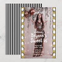 Hollywood Movie Gold Glitzer Film Sweet 16 Party