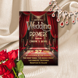 Hollywood Movie Red Carpet Premiere Wedding Folieneinladung