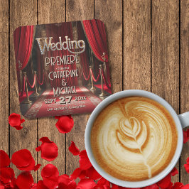 Hollywood Movie Red Carpet Premiere Wedding Rechteckiger Pappuntersetzer