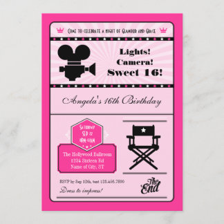Hollywood Movie Sweet 16 Einladung