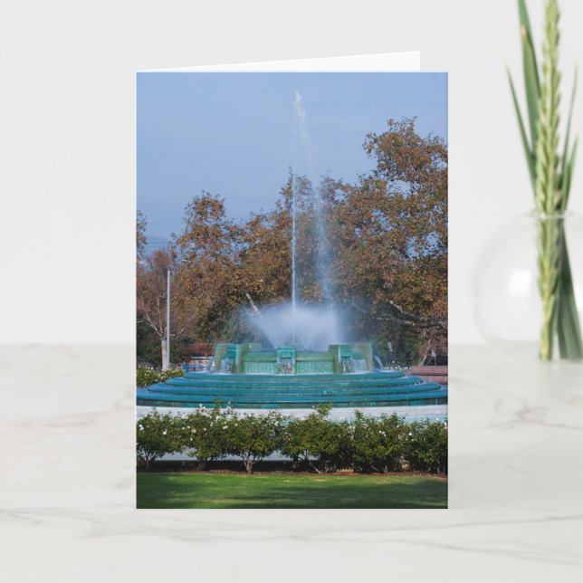 Hollywood Mulholland Memorial Fountain Feiertagskarte (Vorderseite)