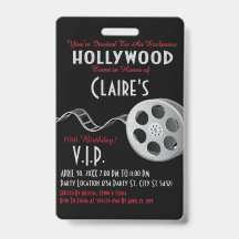 Hollywood-Party Einladung