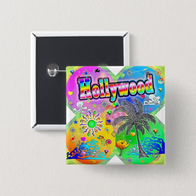 Hollywood Quadro Seasons Button (Vorne & Hinten)