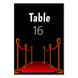 Hollywood Red Tepet Elegant Sweet 16 Tischnummer