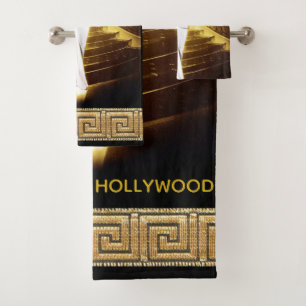 Hollywood Regency Stummfilmdiva Badhandtuch Set