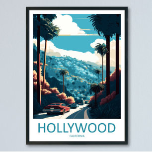 Hollywood-Reise-Druck-Wandkunst Hollywood-Wand-Hän Poster