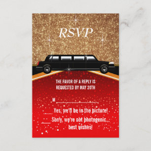 Hollywood-Roter-Teppich-RSVP RSVP Karte