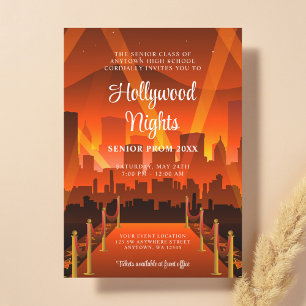 Hollywood Roter-Teppich Stadtball Einladung