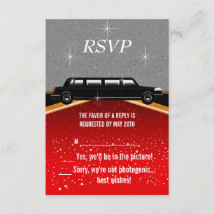 Hollywood-Roter-Teppich-Zusage-Vorlage RSVP Karte