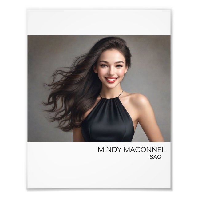 Hollywood Schauspielerin Landscape Headshot Fotodruck (Vorne)