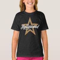 Hollywood Script mit Star (White Type) T - Shirt