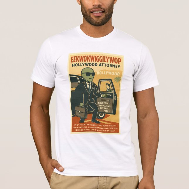 Hollywood-Staatsanwältin Roswell Außerirdischen Re T-Shirt (Vorderseite)