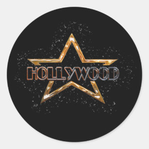 Hollywood Star Runder Aufkleber