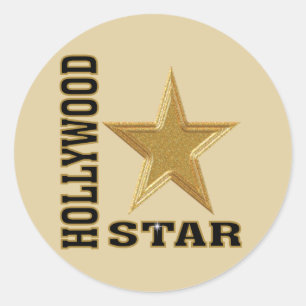Hollywood Star Runder Aufkleber