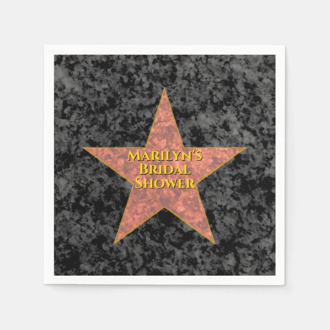 Hollywood Star Serviette (Vorderseite)