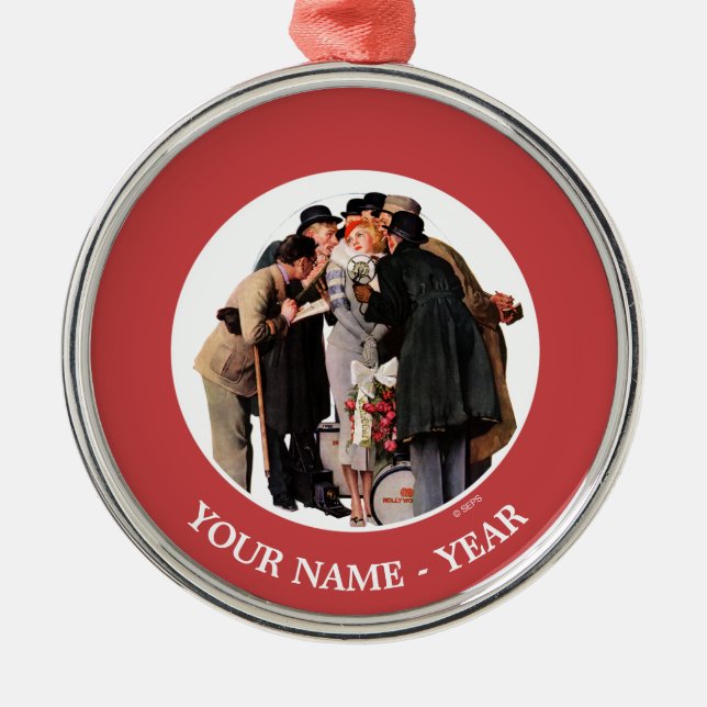 Hollywood Starlet Silbernes Ornament (Vorne)