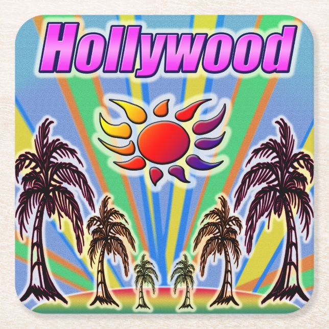 Hollywood Summer Liebe Untersetzer (Vorderseite)