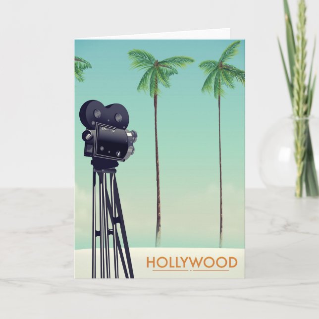 Hollywood-Vintag-Kamera Feiertagskarte (Vorderseite)