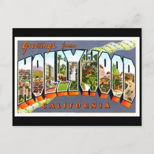Hollywood Vintag Postcard Postkarte