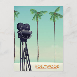 Hollywood Vintage Kamera Reiseposter Postkarte