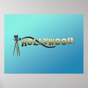 Hollywood-Vintage-Regisseur-Filmkamera Poster