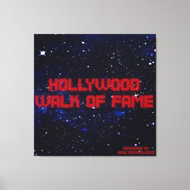 hollywood, walk of fame leinwanddruck (Vorderseite)