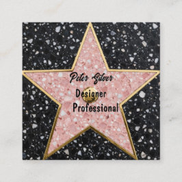 Hollywood Walk of Fame Square Untersetzer Quadratische Visitenkarte