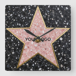 Hollywood Walk of Fame Square Untersetzer Quadratische Wanduhr