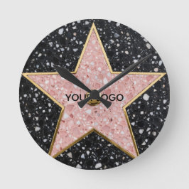 Hollywood Walk of Fame Square Untersetzer Runde Wanduhr