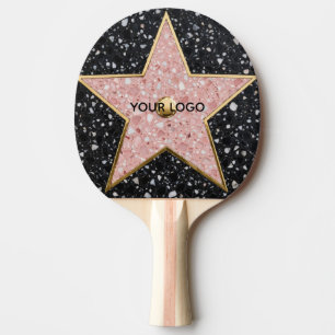 Hollywood Walk of Fame Square Untersetzer Tischtennis Schläger