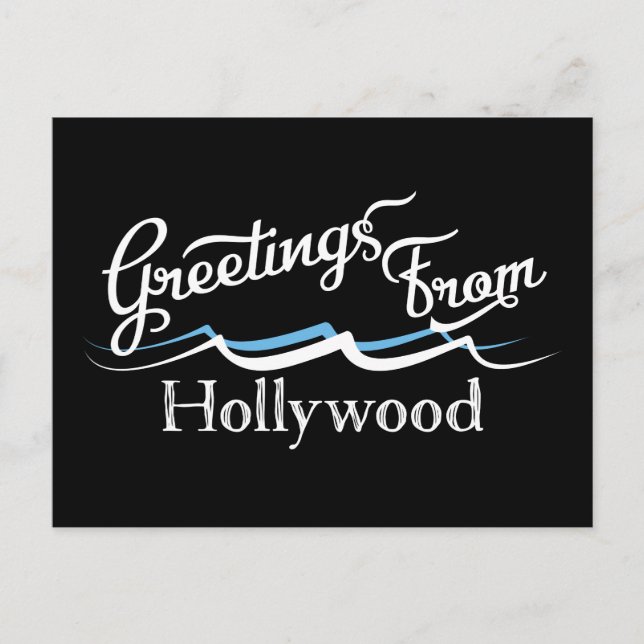 Hollywood Water Waves Postkarte (Vorderseite)