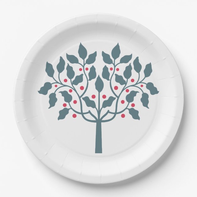 Holmbeerbaum Pappteller (Vorderseite)