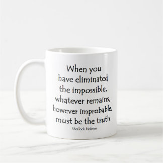 Holmes eliminiert kaffeetasse