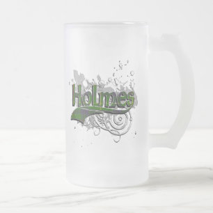 Holmes Tartan Grunge Mattglas Bierglas