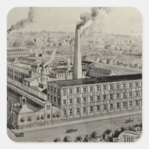 Holmes u. Edwards silberne Co Quadratischer Aufkleber