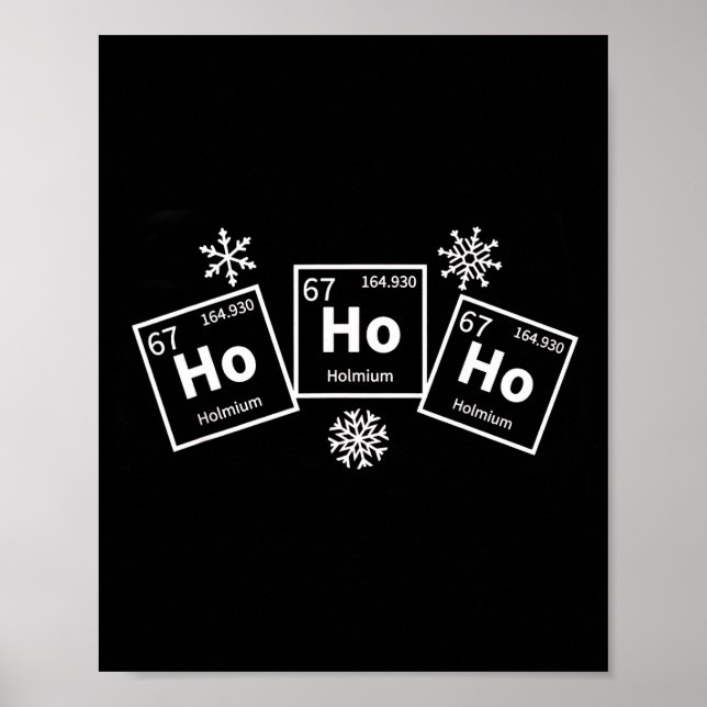 Holmium Chemistry Element 67 Science Xmas Periodic Poster (Vorne)