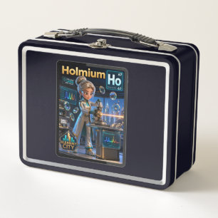 Holmium (Ho) – Atom ATOMIVRA™ Kollektion Metall Brotdose
