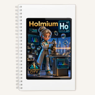Holmium (Ho) – Atom ATOMIVRA™ Kollektion Notizbuch