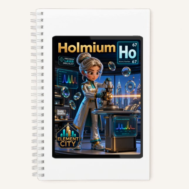 Holmium (Ho) – Atom | ATOMIVRA™ Kollektion Notizbuch (Vorderseite)